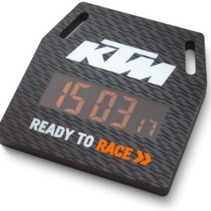 branded wall clock with digital display