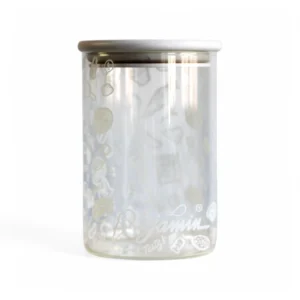 branded glass Storage jar with airtight lid